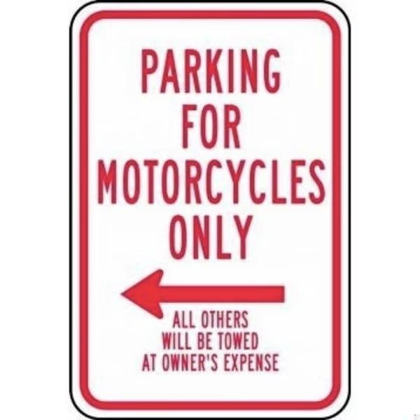 Accuform TRAFFIC SIGN PARKING FOR MOTORCYCLES FRR780RA - main